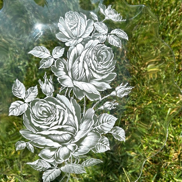 🎉HOST PICK🎉Vintage Viking Glass Platter with Silver Overlay Serving Plate - Picture 3 of 9